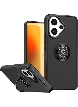 for vivo V60 Lite 5G Case, TPU + Hard PC Magnetic Ring Car Mount Stand Bumper Cover Full Portection Shockproof Phone Case for vivo V60 Lite 5G, Black - view 2